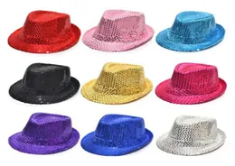 Sequin Yetişkin Çocuk Şapkaları İlkbahar Yaz Aşaması Cosplay Caz Cap Hats Moda Lady Kids Street Meapwear Caps 9COLORS5935192