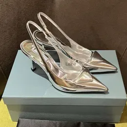 nuovi tacchi a spillo a punta in pelle rosa con sandali da 9 cm bocca bassa gatto che balla con vento fatato ragazza nera casual fibbia a triangolo decorata scarpe da donna da sposa catwa