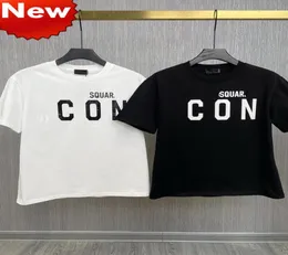 23SS MEN TSHIRT D2 DSQ ICON GG半袖コットントップスティーポロシルツデザインシャツメンズティーデザイナー男性女性TシャツDT84138497