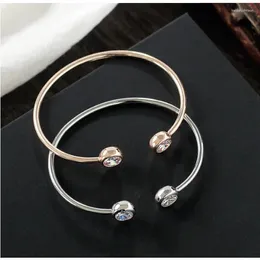 Pulseira charme moda feminina cristal aberto strass jóias presente pulseiras acessórios para presentes criativos