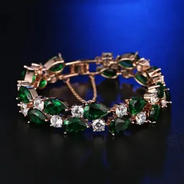 HUAMI Mona Lisa AAA Zircon Bracelets Bangles Luxury Wedding for Women Crystal Jewelry Party Gift 240228