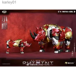 Transformation Toys Robots CanG-Toys Small Scale Chiyou Predating Composite Diamond CT-06B Little Rhinoceros CT06B Metamorphic Model Toy YQ240315