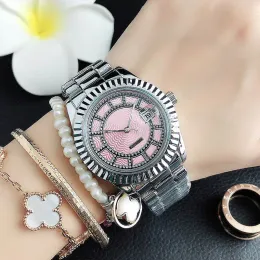 Rox 2024 Fashion Brand Watches Women Girls Crystal Style Metal Steel Band Quartz Calendar Wrist Watch X58