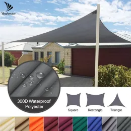 Nets Sun Shade Sail Waterproof prostokąt 4x3m/3x2M altana baldachim na domowe trawnik na patio balkon Sunshade Sail Garden Garden Atning