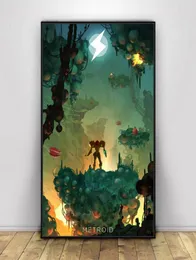 Pinturas clássico metroid vídeo game poster metroid sobrevivência medo cartaz rpg lona personalizado arte alternativa gift8609089