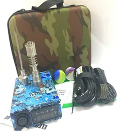 Kit per unghie E di alta qualità Kit per unghie cera vapore portatile dab rig Controllo della temperatura scatola dabber elettrico chiodo dab Cera concentrata Olio8561922