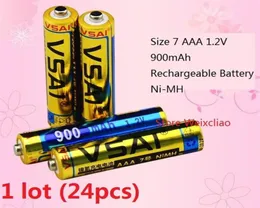 24pcs 1 lot Size 7 1 2V 900mAh NiMH Rechargeable Battery 1 2 Volt Ni MH batteries 253y8700144