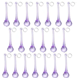 Dekorativa figurer 20 st Crystal Droplet Glass Decoration 3 tum Blue/Pink/Purple/Champagne/Silver Garden Pendant