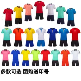 Terno de futebol masculino, adulto e infantil, camisa de time de futebol, manga curta, placa leve