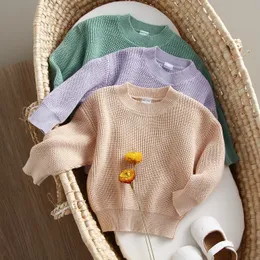 Fashion Baby Sweater Clothes Soft Knitted Loose Spring Autumn Pullover Childrens Tops Kids Winter Clothing 240313