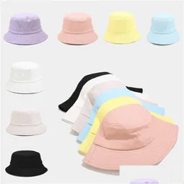 Cappelli a tesa larga Uni Cappello estivo pieghevole a secchiello Donna Outdoor Sunsn Cotton Sun Da641 Consegna a goccia Accessori moda Sciarpe Guanti C Otfl8