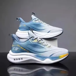 Casual shoes Designer shoes Ultralight running shoes Breathable cyan sky blue high elastic cushioning soft soles Student shoes Lightweight running shoes