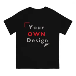 メンズTシャツあなた自身のデザインホワイトメンコットンファンTシャツクルーネックDIY TEES半袖衣料品印刷