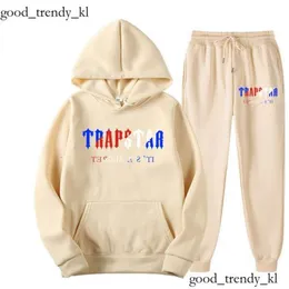 Trapstar Felpa Trapstar Designer New Tracksuit Brand Printed Sportswear Men暖かい2つのピースセットルーズパーカースウェットシャツパンツセット42