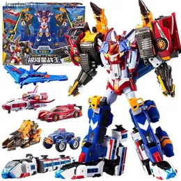 Transformation toys Robots Tobot V Galaxy Detectives Master V Ultimate 6 IN 1 Combiner Robot Toy Car Plane Action Figure ABS 39CM Transformation Model Gift yq240315