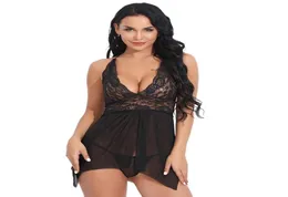 Set di biancheria intima sexy in pizzo Abito da donna Set reggiseno Abiti da notte Gstring Biancheria intima sexy Indumenti da notte Set di indumenti da notte seksowna bielizna 253461507