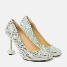 Ledie in pelle aliena tallone 2024 Lady Sheepskin sandali sexy scarpe diamantate scarpe quadrate estate europe