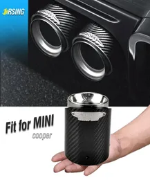 1 Pc Glossy Carbon Fiber Exhaust Muffler pipe Tips Fit For Mini Cooper F54 F55 F56 F57 F60 R554904292