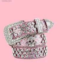 Gürtel Strass Dekor BeltYAndere Uhren Frauen Diamant Starry Square Zifferblatt Armband es Set Damen Lederband Quarz Handgelenk Weibliche Uhr Zegarek