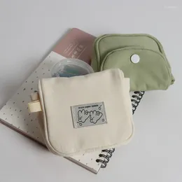 Förvaringspåsar beige/grön mynt handväska lätt bomulls hörlurar påsar bärbara kontanter plånbok fast färg hand headset läppstift smink