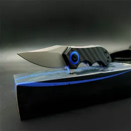 Yeni 0022 Tim Galyean Mini Flipper Pocties Stone Washed Blade Blade Karbon Fiber ve Titanyum Kulpları Taşıması Kolay Açık Hava Av Bıçakları 0808 0470 0562