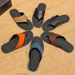 Beach Men Sandals Flip Flops Calfsin Leather Mens 슬리퍼 슬라이드 플랫 슬라이드 슬라이드