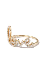 Sydney Evan Stor 14kt Yellow Gold Love Script Diamond Ring smycken Förlovningsring Anpassad designer för Rose Gold