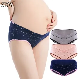 Tanks Ztov 3pcs/lot Maternity Underwear Panties for Pregnant Women Pregnancy Clothes Ushaped Lowwaist Briefs Intimates Xxl