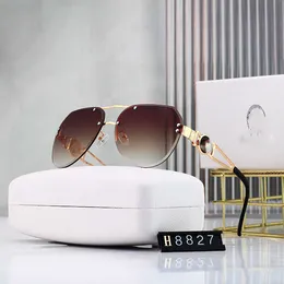 FEN2024 New Toad Mirror Metal Sunglasses Female Personality Frameless Driving Sunglasses Male UV ProtectionDouble F