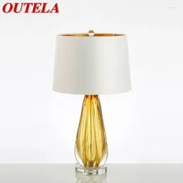 Tischlampen Outela Nordic Glaze Lampe moderne Kunst Iiving Room Schlafzimmer Studie El Led Persönlichkeit Originalität Schreibtisch Licht