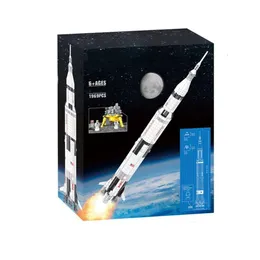 Модели 3D-пазлы-носители Ракета Сатурн 5 Структуры Маленькие частицы Строительный комплект Блок-игрушка