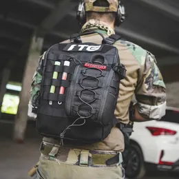 Kamizelki taktyczne Onetigris ifak Cover Molle-Tactical First Aid Administration Torebki Zestaw urazowy EMT Med Med Backpack Belt D-hook z kołem 240315