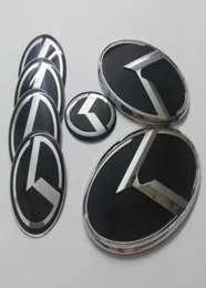 7PCS 1Set Black K Logo Ogad Emblem 3D Sticker dla Kia Optima K5 20112017 Emblems 5407175