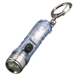 Mini Clip On With Strong Light Charging, White, Red, Blue, Purple Light, Money Detection Lamp, Outdoor Keychain, Gift Flashlight 837213