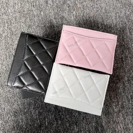 Crad Holder Designer Coin Walls Card Case Key Purse Caviar Lambskin Passport Holders Women Mode Luxury Credit Cards Slots Mini Card Wallet With Box 0213