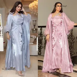 QNPQYX New Musilim Women Three Pieces Set TASSEL Diamonds Dresses For Women Ramadan Kaftan Evening Dress Dubai Muslim Luxury Abaya 872