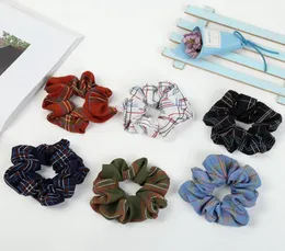 Scrunchie Fascia elasticizzata Dot Plaid Scrunchies Fasce elastiche per capelli per donna Cravatte per capelli per ragazze Scrunchy Coda di cavallo Accessori per capelli5669804