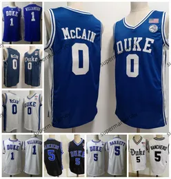 NCAA Duke Blue Devils College Basketball Jerseys 0 Jared McCain 5 Paolo Banchero 1 WILLIAMSON 2024