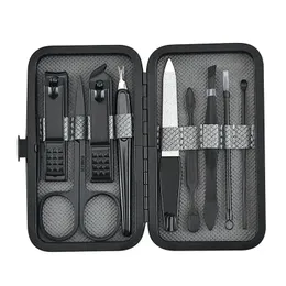 Nuovo 2024 9pcs/set taglia unghie manicure Pedicure set da viaggio in acciaio inossidabile portatili kit di strumenti per unghie in acciaio inossidabile kit di punta per unghie per unghie