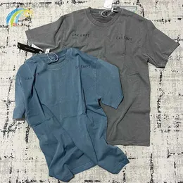 Homens camisetas Vintage Lavado Batik Azul Cav Empt C.E Manga Curta Tee Homens Mulheres Streetwear Gráficos Abstratos Impressão Cavempt Camiseta Q240316