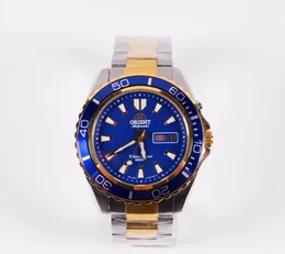 Мужские часы Orient Double Lion Mako Diving, автоматические механизмы, двойной календарь, большой циферблат, AA0007L, синие, зеленые