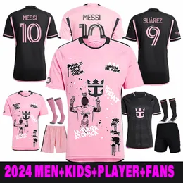 2024 Inter Miami Camisas de futebol MESSIS SUAREZ BECKHAM Graffiti Camisas de futebol Inter Miamis 24 25 MATUIDI TRAPP P PIZARRO FC Jersey Fãs Jogador PIREZ Kit Graffiti