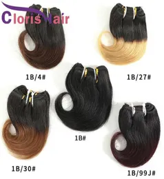 Economy Body Wave Echthaar-Webart, honigblondes Ombre, brasilianisches reines Haar, 345 Bündel, natürliche gewellte Haarverlängerungen, 55 g/Stück auf Sa4254035