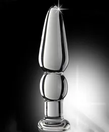 110x30mm Pyrex Glas Butt Plug Analdildo Kristall Anus Perle Gefälschte Penis Weibliche Masturbation Männliche Erwachsene Sex Spielzeug für Gay8685546