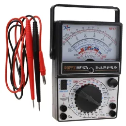 Mf47 multímetro digital multifuncional portátil ac dc tensão corrente ohm medidor detector de resistência da bateria com cabos de teste