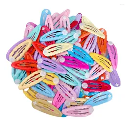 Hair Accessories 100 PCS 4.7CM Oil Dripping Candy Color Hairpins BB Clips Baby Girls Snap Kids Hairgrips For DIY