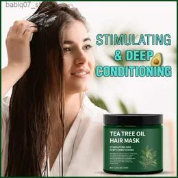 Shampoo Balsamo Pianta dell'albero del tè cheratina cura dei capelli maschera viso condizionamento profondo e trattamento idratante del cuoio capelluto arricciatura secca lesioni alle doppie punte Q240316