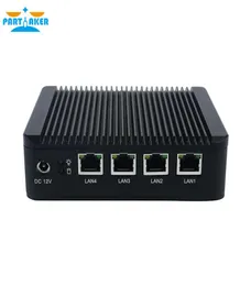 Partaker Home Server Mini PC J1900 Quad Core CPU 4 Intel LAN Firewall VPN Router Support Linux PFSense OS och 3G4G8677565