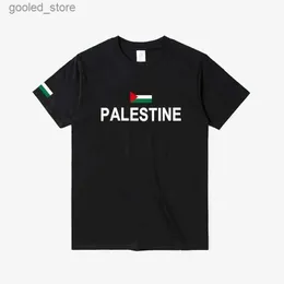 Homens camisetas Palestina Palestina Bandeira Camiseta Moda Jersey Nação Equipe 100% Algodão T-shirt Tees Country Sporting Gyms PS PSE Top Q240316