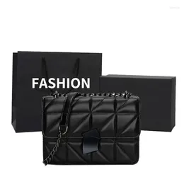 Schultertaschen Frauen Luxus Handtaschen Design Rhombisches PU-Leder Umhängetasche Kette Kleine Umhängetasche Dame Große Kapazität